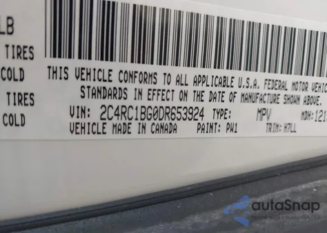 2013 Chrysler Town & Country Touring z USA, uszkodzony, nr VIN 2C4RC1BG0DR653924